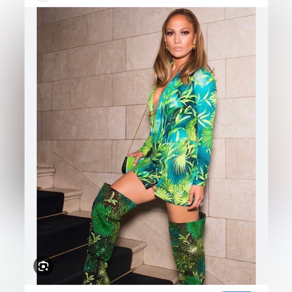 Versace iconic jungle print mini skirt